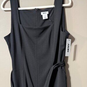 DKNY short sleeve black dress size14